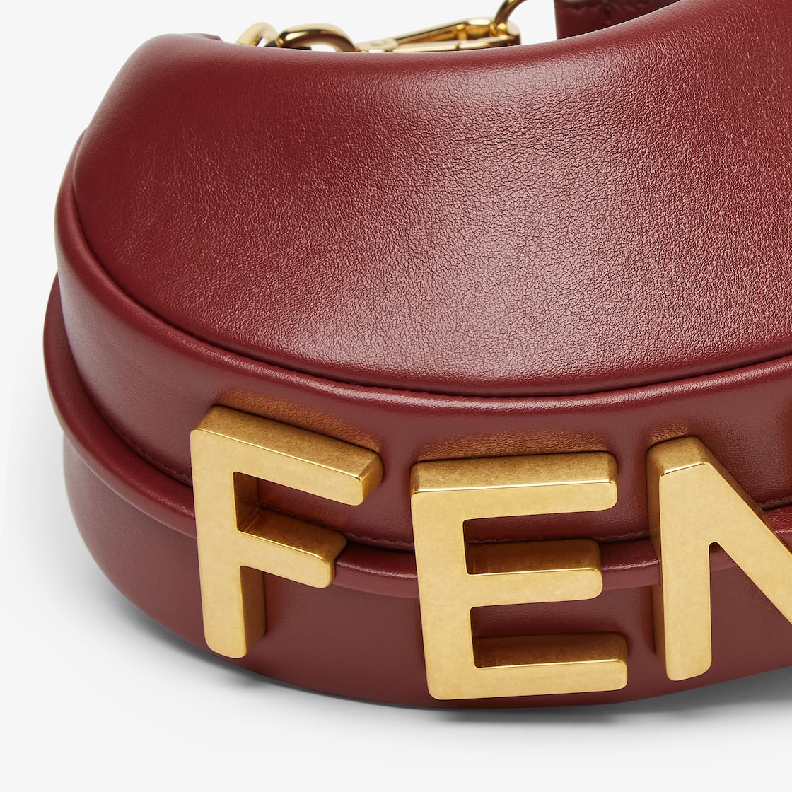 FENDI Fendigraphy Mini Burgundy leather mini-bag - Image 3